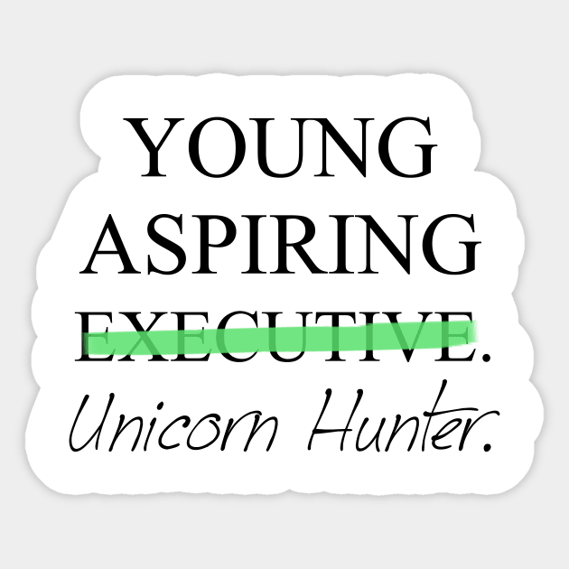 Young Aspiring Unicorn Hunter Sticker by Pixhunter